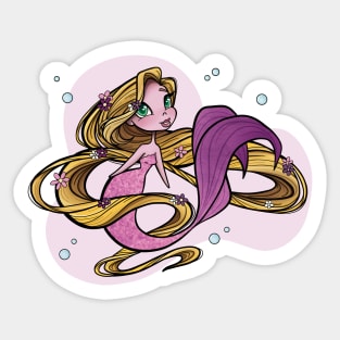 Blonde And Pink Mermaid Sticker